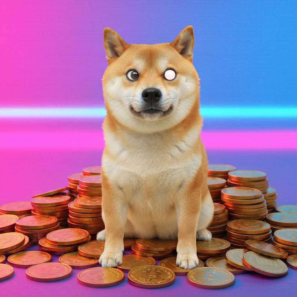 RETARDIOGE sitting on a pile of coins